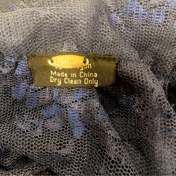 Elizabeth Gillett Blue Lace and Ruffle Scarf, NWOT - Picture 5 of 6